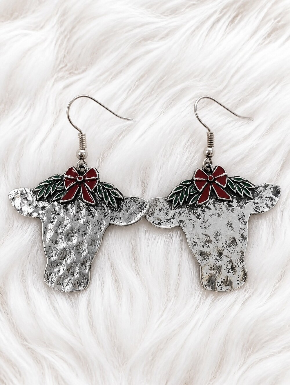 Hippie | Cow Head Christmas  Dangle Earrings New!